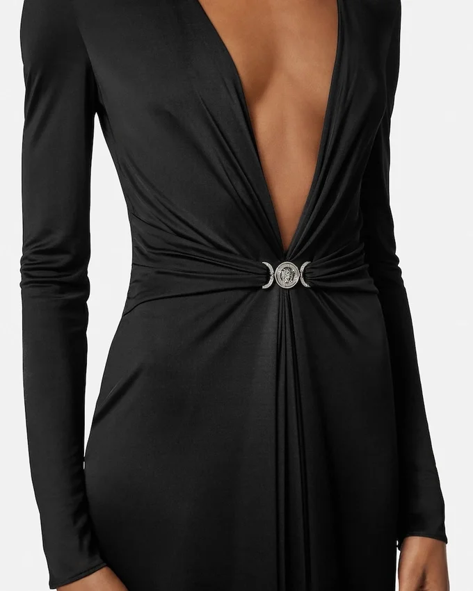 Rochie midi din jersey de viscoză Rochie midi din jersey de viscoză