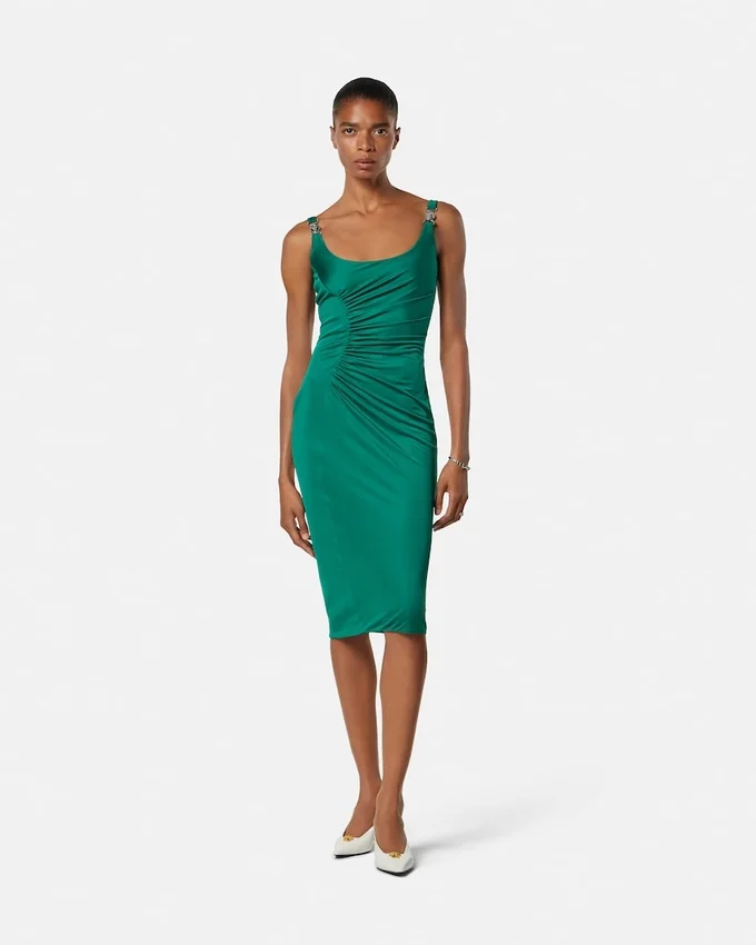 Rochie midi din jersey de viscoză Rochie midi din jersey de viscoză