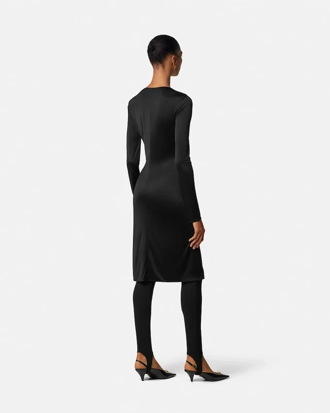 Rochie midi din jersey de viscoză Rochie midi din jersey de viscoză
