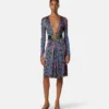 Rochie midi din jersey de viscoză cu imprimeu Rochie midi din jersey de viscoză cu imprimeu