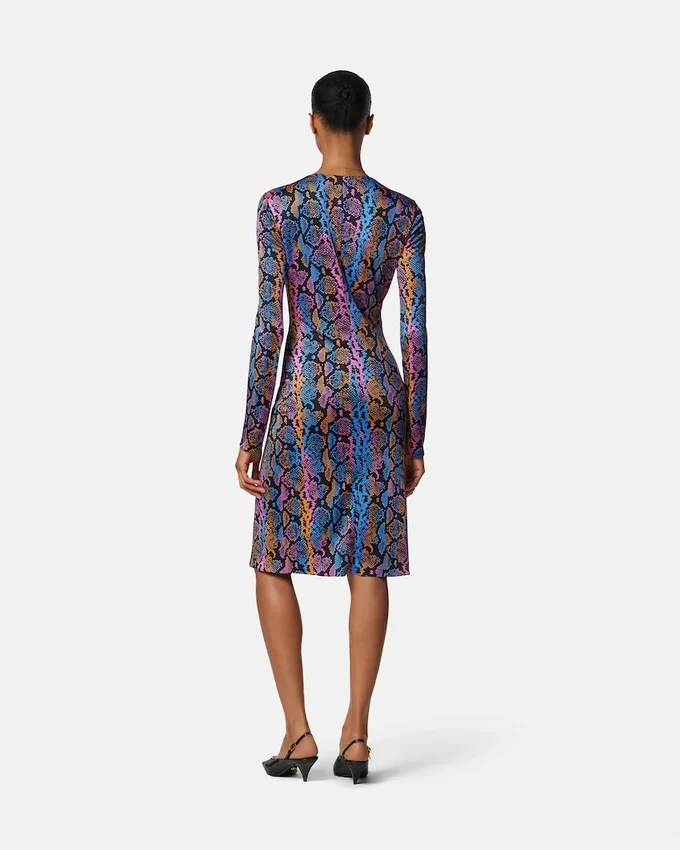 Rochie midi din jersey de viscoză cu imprimeu Rochie midi din jersey de viscoză cu imprimeu