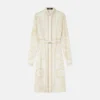 Rochie midi din mătase twill imprimată Rochie midi din mătase twill imprimată