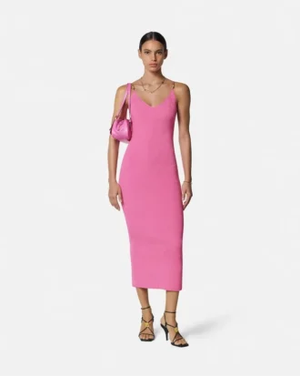 Rochie midi din tricot de viscoză