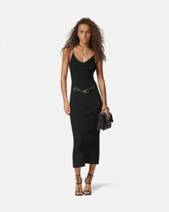 Rochie midi din tricot de viscoză