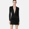 Rochie mini ajustată cu ac de siguranță Rochie mini ajustată cu ac de siguranță