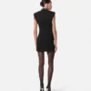 Rochie mini ajustată din lână cu ținte Rochie mini ajustată din lână cu ținte