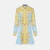 Rochie mini cămașă din twill de mătase imprimat Rochie mini cămașă din twill de mătase imprimat