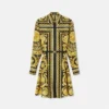 Rochie mini cămașă din twill de mătase imprimat Rochie mini cămașă din twill de mătase imprimat