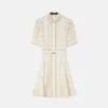 Rochie mini cămașă din twill de mătase imprimat Rochie mini cămașă din twill de mătase imprimat