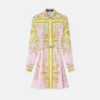 Rochie mini cămașă din twill de mătase imprimat Rochie mini cămașă din twill de mătase imprimat