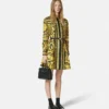 Rochie mini cămașă din twill de mătase imprimat Rochie mini cămașă din twill de mătase imprimat