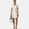 Rochie mini cămașă din twill de mătase imprimat Rochie mini cămașă din twill de mătase imprimat