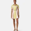 Rochie mini cămașă din twill de mătase imprimat Rochie mini cămașă din twill de mătase imprimat