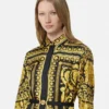 Rochie mini cămașă din twill de mătase imprimat Rochie mini cămașă din twill de mătase imprimat