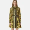 Rochie mini cămașă din twill de mătase imprimat Rochie mini cămașă din twill de mătase imprimat