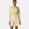 Rochie mini cămașă din twill de mătase imprimat Rochie mini cămașă din twill de mătase imprimat