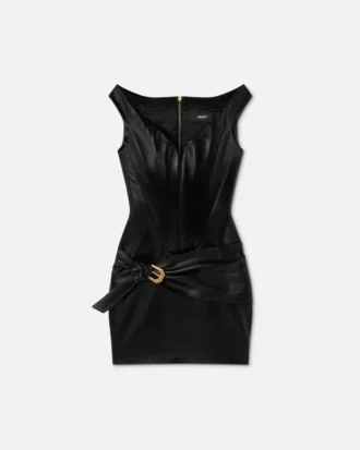 Rochie mini corset din piele