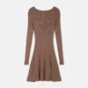 Rochie mini cu nervuri și catarame baroce Rochie mini cu nervuri și catarame baroce