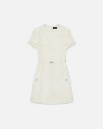 Rochie mini din bumbac tweed