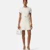 Rochie mini din bumbac tweed Rochie mini din bumbac tweed