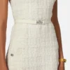 Rochie mini din bumbac tweed Rochie mini din bumbac tweed