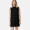 Rochie mini din bumbac tweed Rochie mini din bumbac tweed