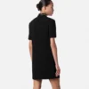 Rochie mini din crep de lână cu ținte, croială în A