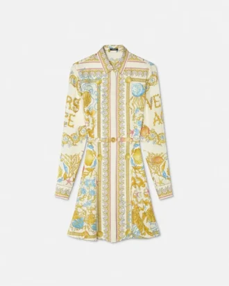 Rochie mini din mătase Barocco Silk