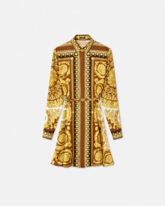 Rochie mini din mătase Barocco Silk