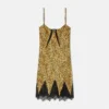 Rochie mini din mătase cu imprimeu Cheetah Allover Rochie mini din mătase cu imprimeu Cheetah Allover