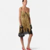 Rochie mini din mătase cu imprimeu Cheetah Allover Rochie mini din mătase cu imprimeu Cheetah Allover