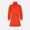 Rochie mini din mătase jacquard V Allover Lavallière Rochie mini din mătase jacquard V Allover Lavallière