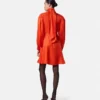 Rochie mini din mătase jacquard V Allover Lavallière Rochie mini din mătase jacquard V Allover Lavallière