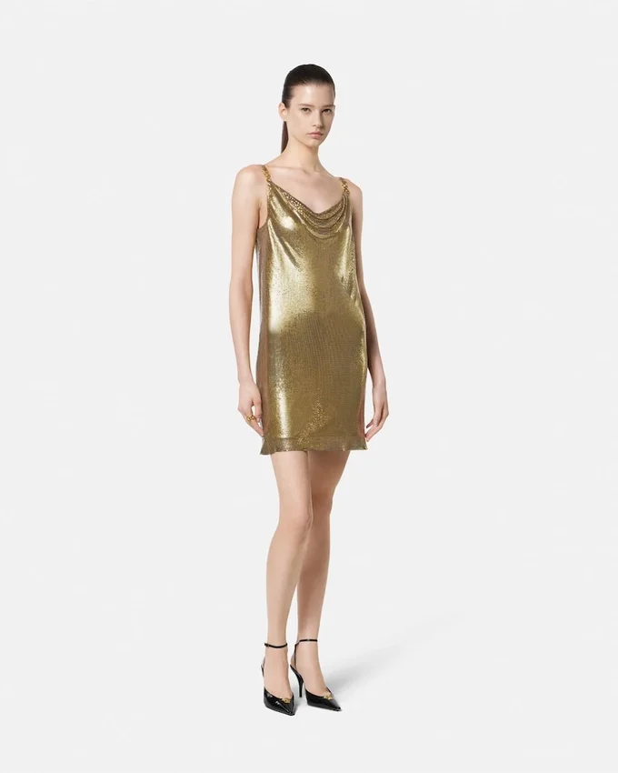 Rochie mini din plasă metalică Rochie mini din plasă metalică