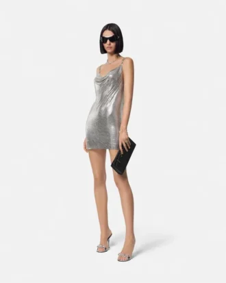 Rochie mini din plasă metalică