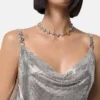 Rochie mini din plasă metalică Rochie mini din plasă metalică