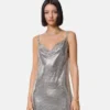 Rochie mini din plasă metalică Rochie mini din plasă metalică