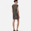 Rochie mini din plasă metalică cu ac de siguranță Rochie mini din plasă metalică cu ac de siguranță