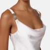 Rochie mini din satin cu borduri din dantelă Rochie mini din satin cu borduri din dantelă