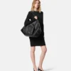 Rochie mini din tricot ajustat din lână merino
