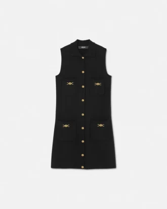 Rochie mini din tricot de cașmir și lână