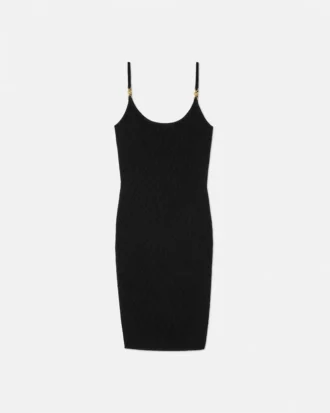 Rochie mini din tricot elastic jacquard din viscoză
