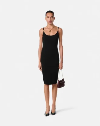 Rochie mini din tricot elastic jacquard din viscoză