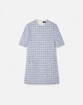 Rochie mini din tweed, cu croi în A