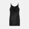 Rochie mini din viscoză cu ornamente Rochie mini din viscoză cu ornamente