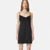 Rochie mini din viscoză cu ornamente Rochie mini din viscoză cu ornamente