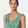 Rochie mini drapată cu ac de siguranță Rochie mini drapată cu ac de siguranță