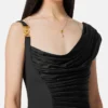 Rochie mini drapată din crep satinat Envers Rochie mini drapată din crep satinat Envers
