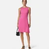 Rochie mini drapată, evazată, cu ac de siguranță Rochie mini drapată, evazată, cu ac de siguranță