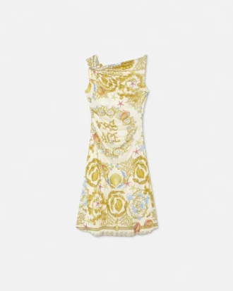 Rochie mini drapată și evazată Underwater Barocco